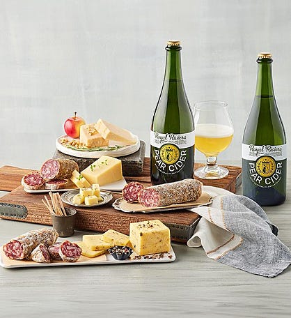 Charcuterie and Cheese Assortment with Royal Riviera™ Pear Cider